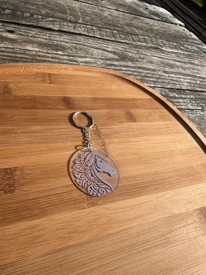 Porte clé cheval brillant
