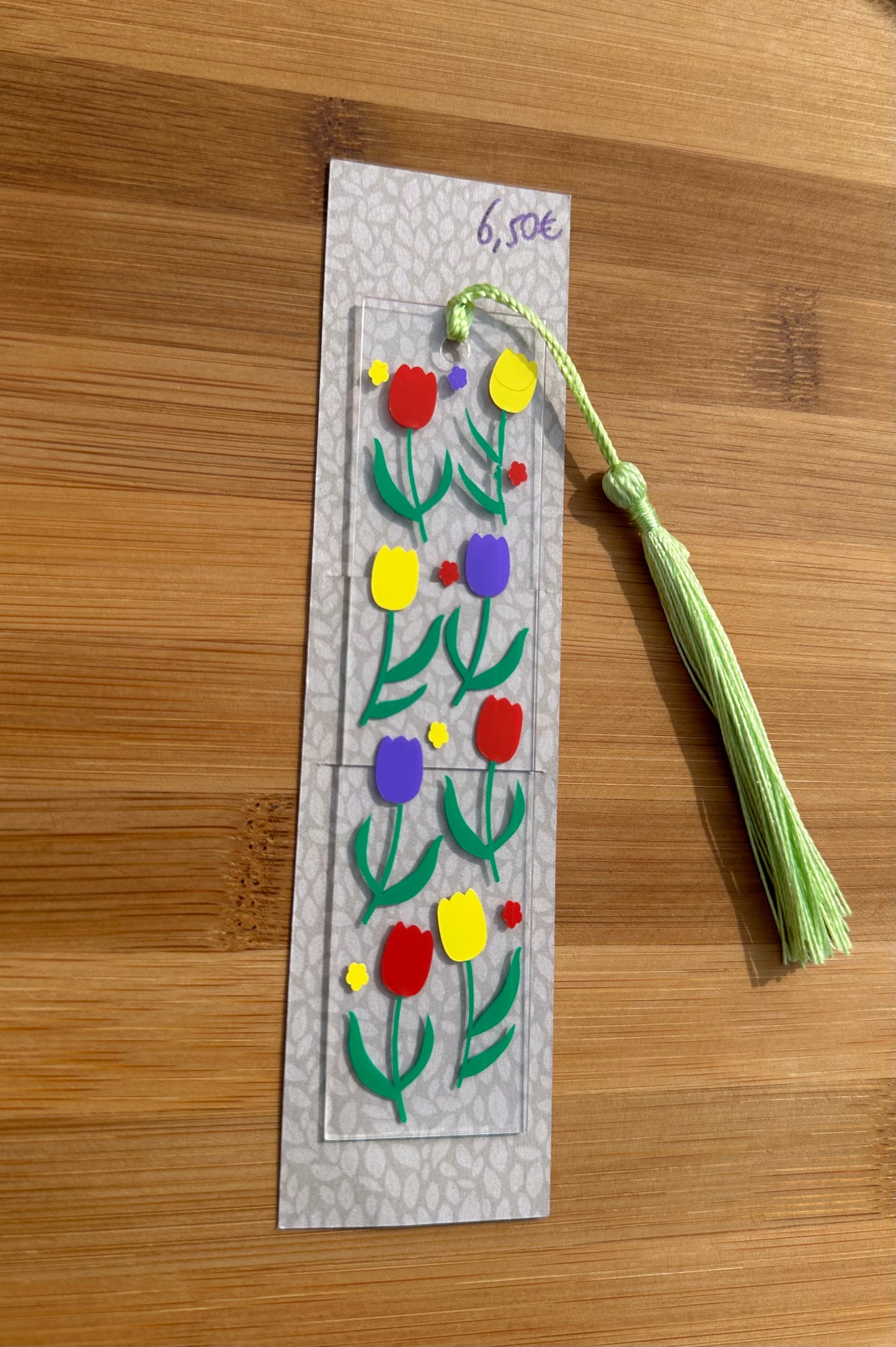 Marque page thème fleur