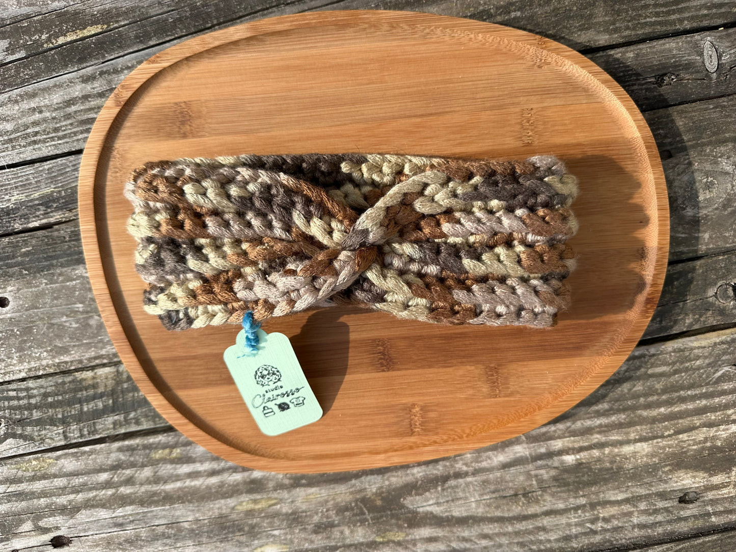 Bandeau oreille avec noeud en décoration crochet