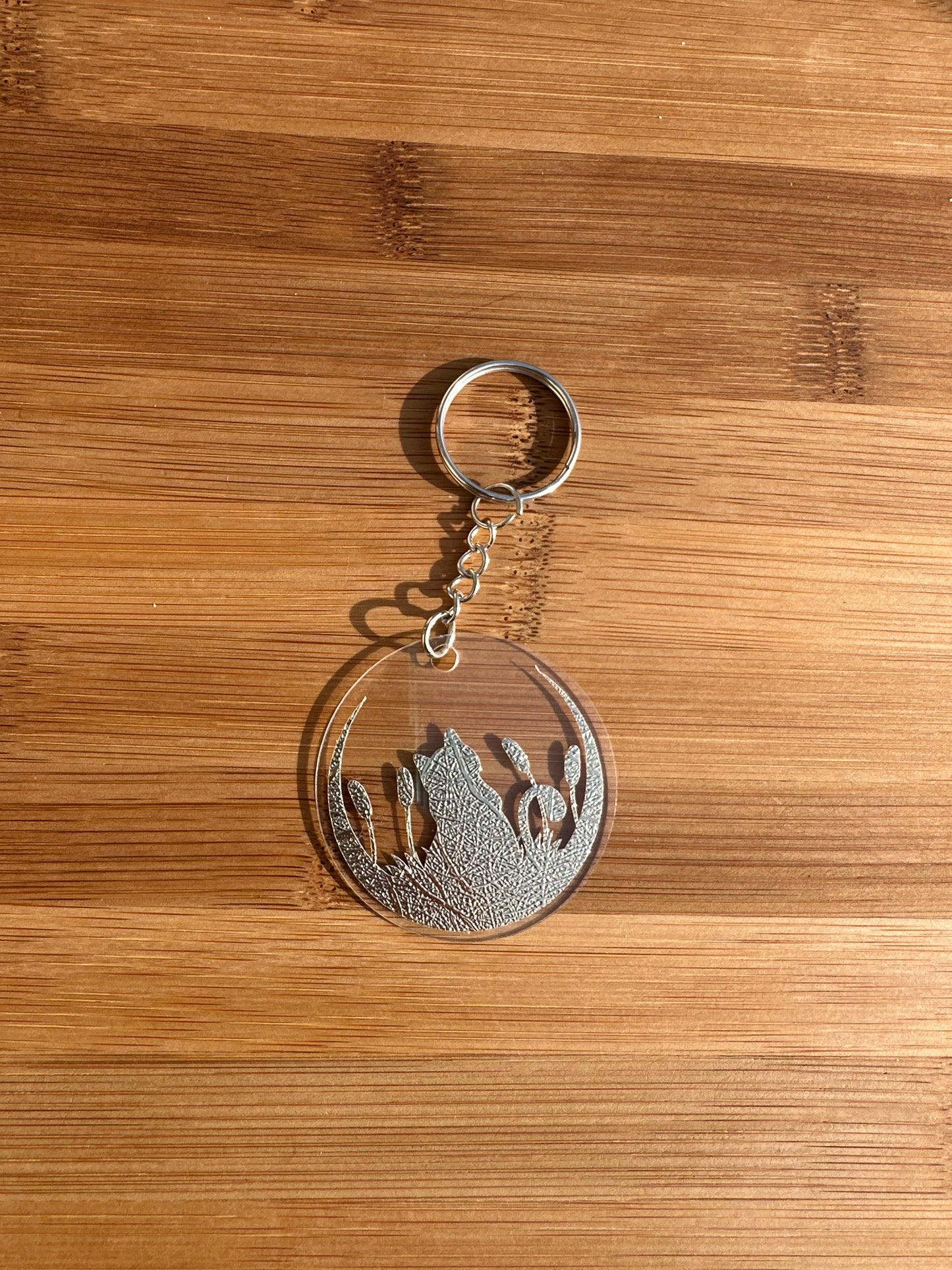 Porte clé chat sur la lune