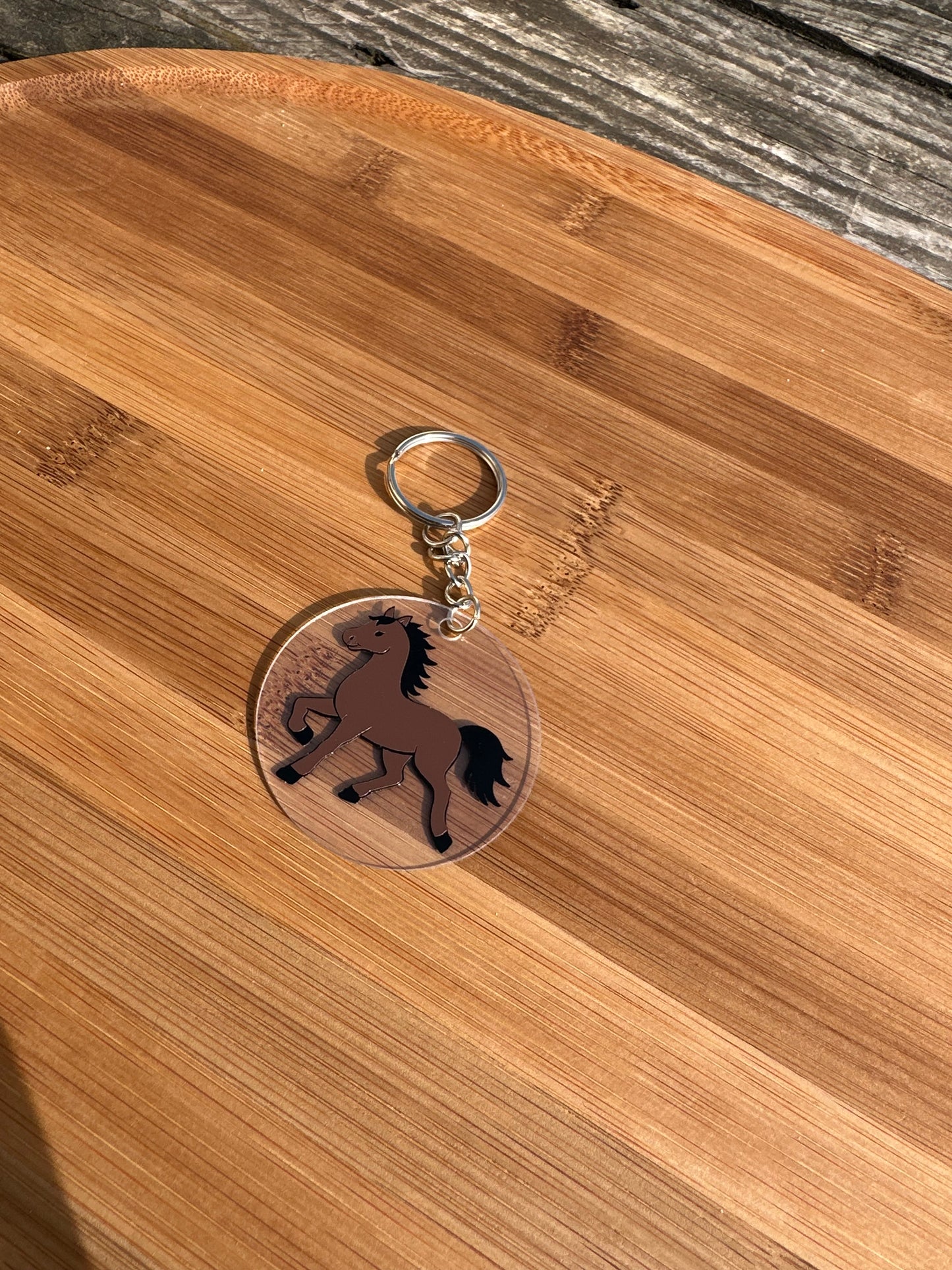 Porte clé cheval au trot