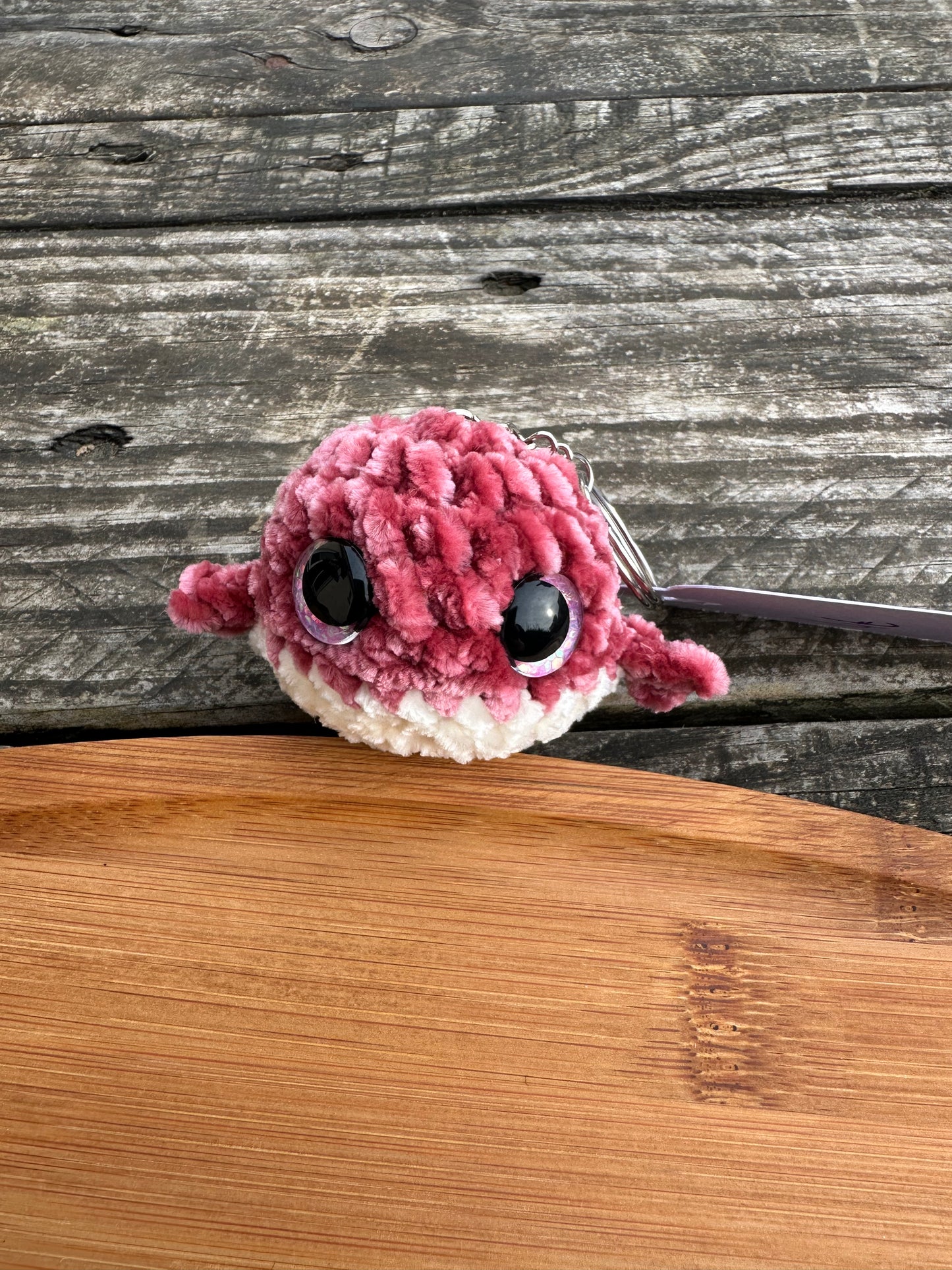Porte clé petite baleine crochet