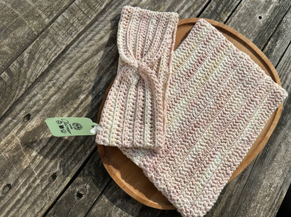 Ensemble bandeau oreille cache cou crochet