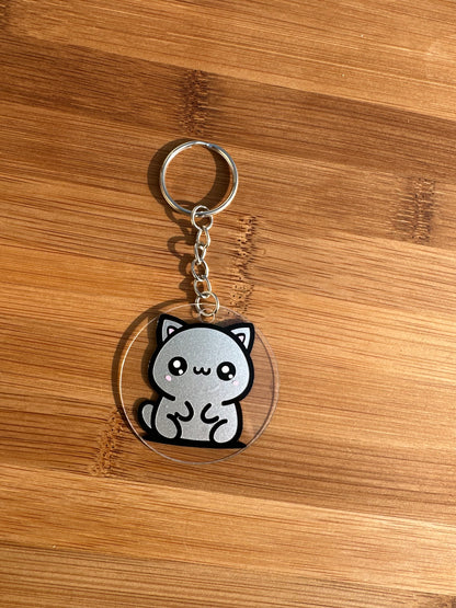 Porte clé chat kawai