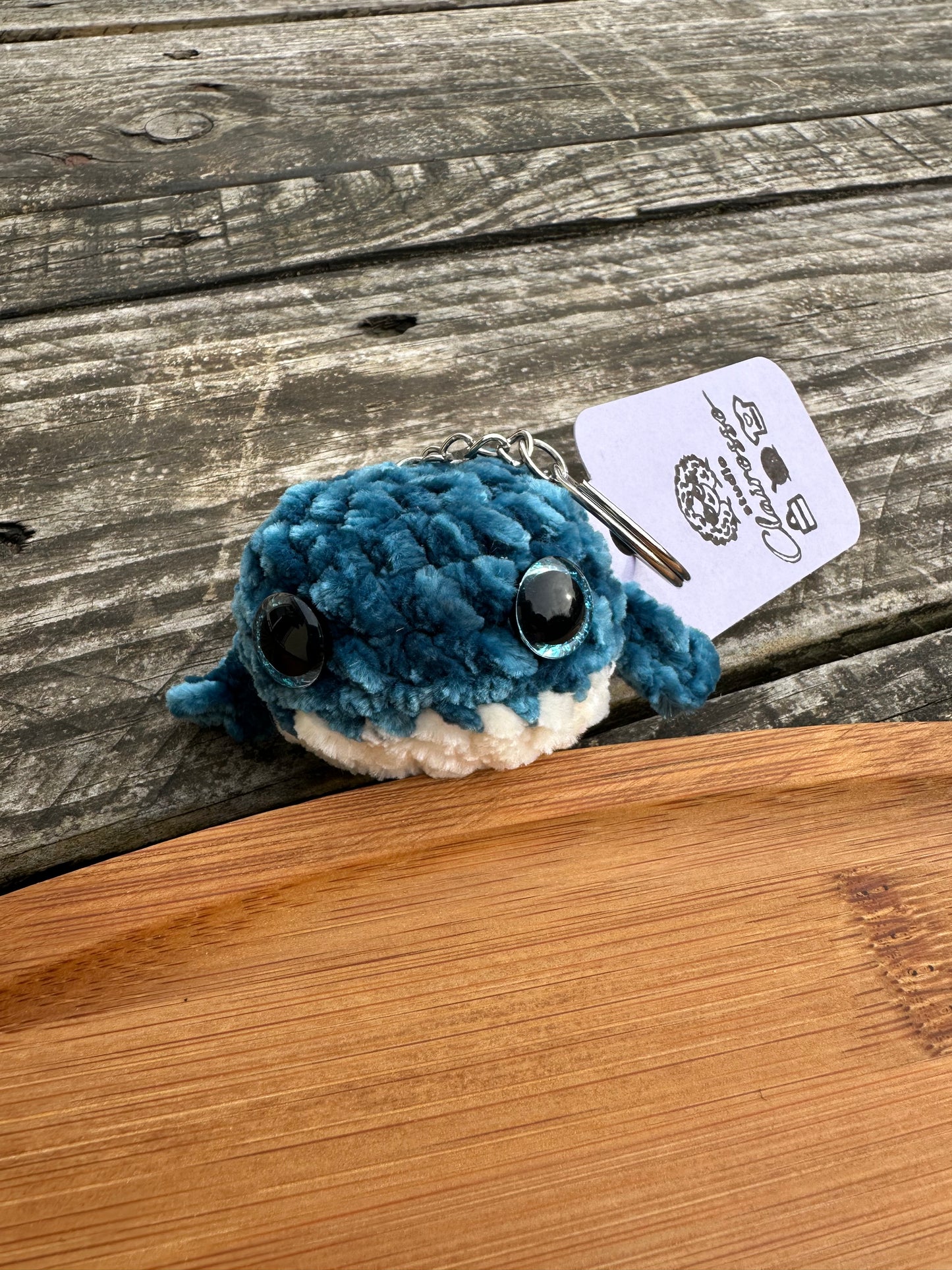 Porte clé petite baleine crochet