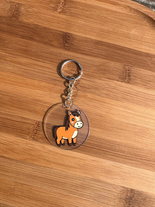 Porte clé cheval kawai