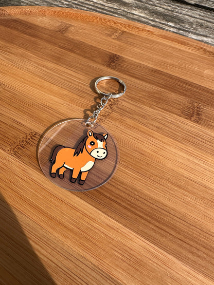 Porte clé cheval kawai