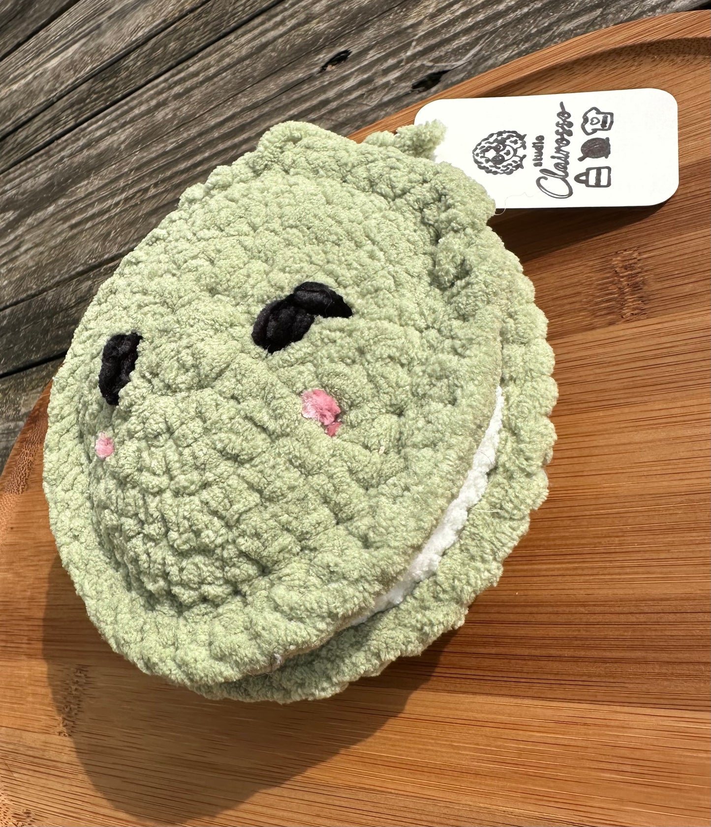 Macaron pistache crochet