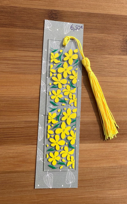 Marque page thème fleur