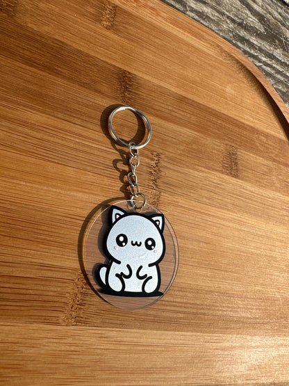 Porte clé chat kawai