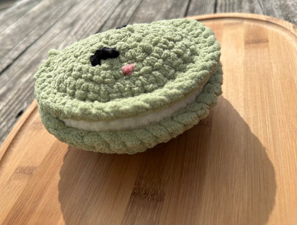 Macaron pistache crochet