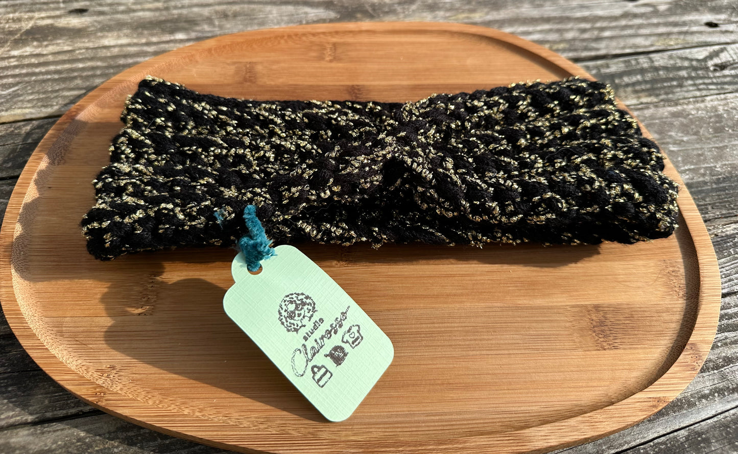 Bandeau oreille avec noeud en décoration crochet