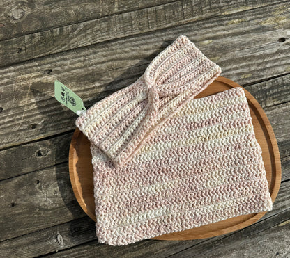 Ensemble bandeau oreille cache cou crochet