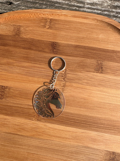 Porte clé cheval brillant