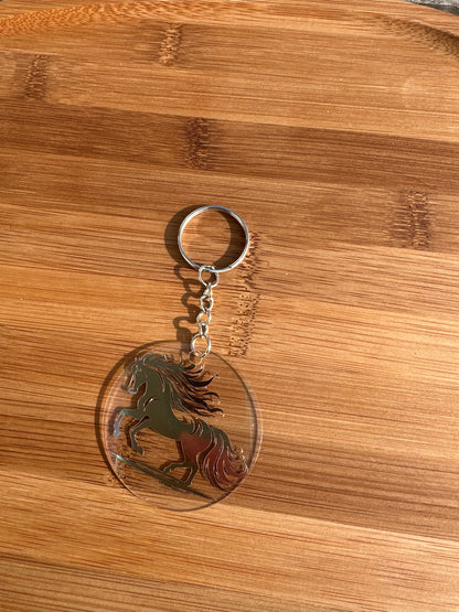 Porte clé cheval brillant