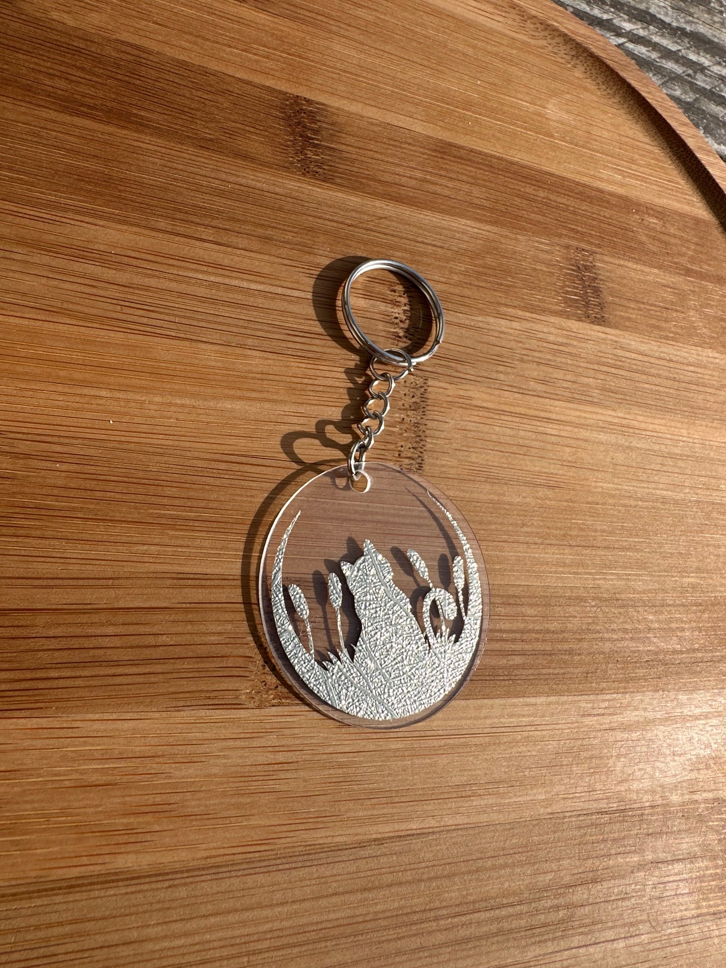 Porte clé chat sur la lune
