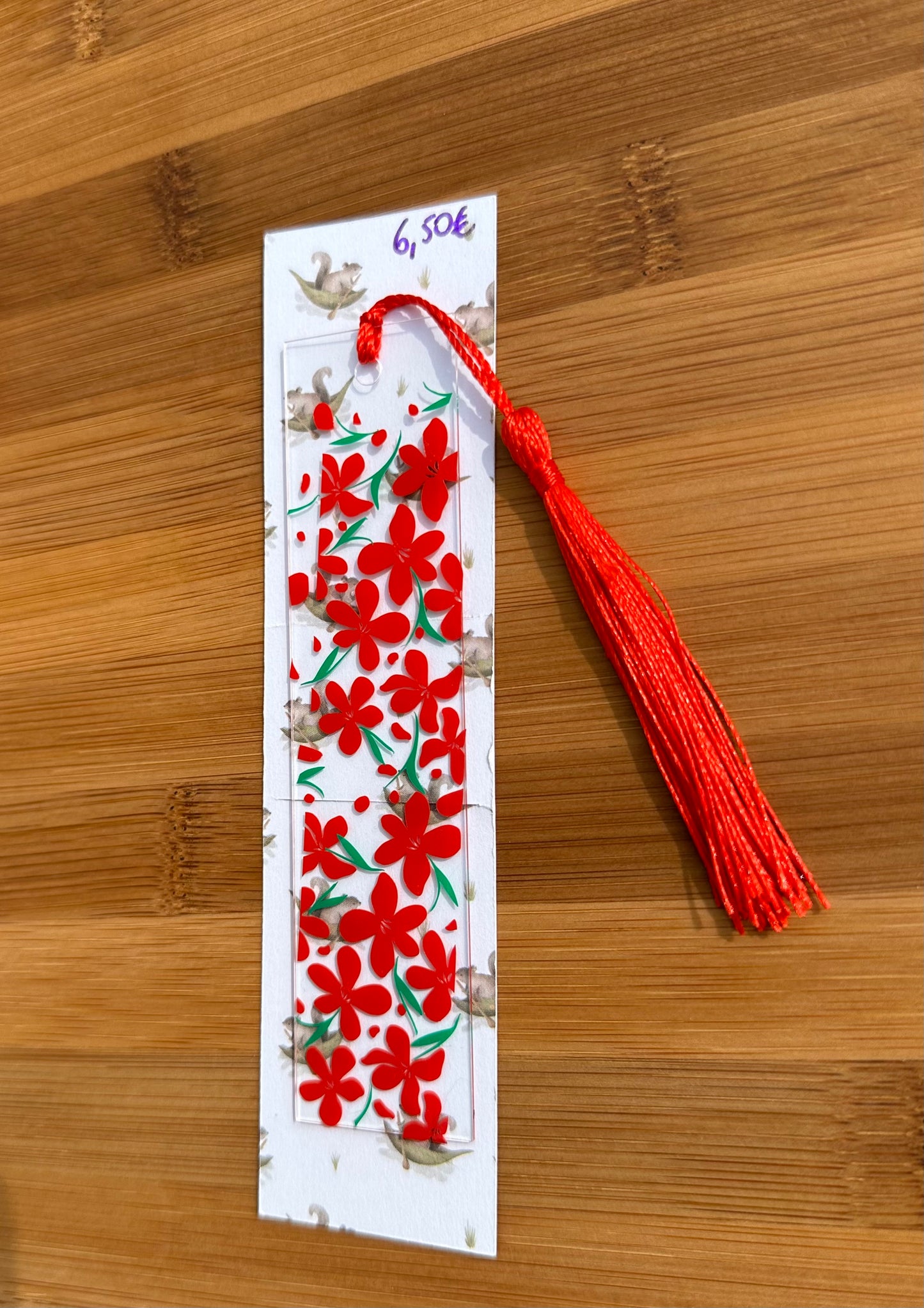 Marque page thème fleur
