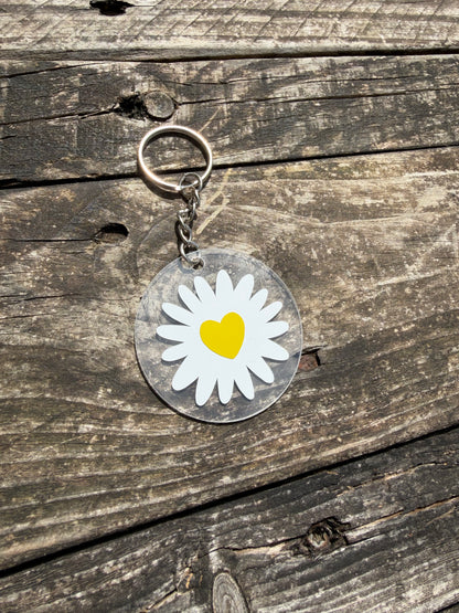 Porte clé Plexi fleur