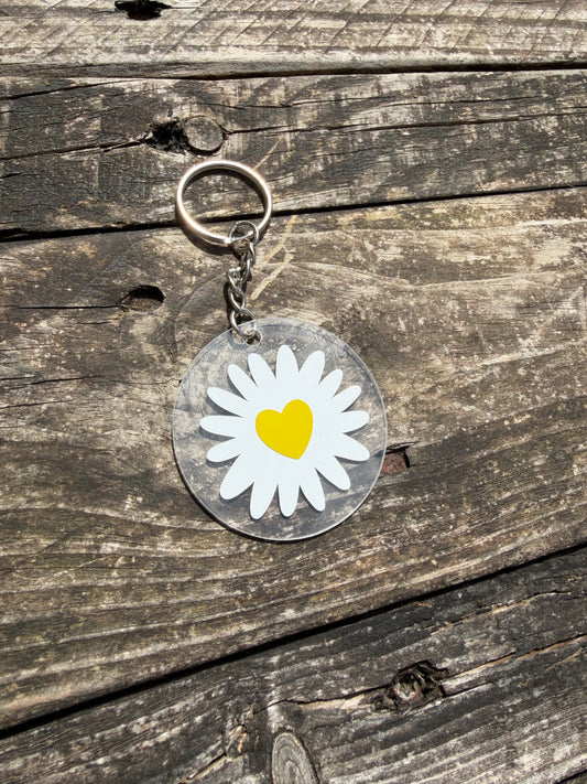 Porte clé Plexi fleur